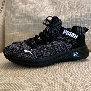 NWT PUMA Pacer Future Black Doubleknit Kids Training Shoes/Size 13C